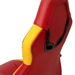 Emma And Oliver Faux Leather Ergonomic Designer Back Gamer Chair With Diamond Stitch, Lumbar Support & Padded Arms In Red, Blue & Yellow -Emma And Oliver GUEST 0261800f 96ca 47d7 8729 1b23acd25c43