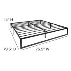 Emma And Oliver Complete Bed Set: Metal Platform Frame; Hybrid Pocket Spring Mattress In A Box And Cool Gel Memory Foam Topper -Emma And Oliver GUEST 02edbcd7 2dc8 4c93 8c34 07016c987d19 1