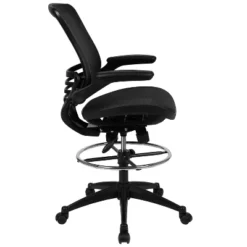 Emma And Oliver Mid-Back Transparent Mesh Drafting Chair With Flip-Up Arms 24 Emma And Oliver Mid-Back Transparent Mesh Drafting Chair With Flip-Up Arms -Emma And Oliver GUEST 03355932 7101 4e71 8cee 7a894f78c24a