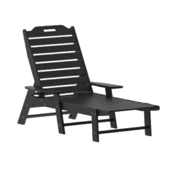 Emma And Oliver Set Of 2 Poly Resin Adjustable Adirondack Lounger With Swivel Cup Holder For Indoor/Outdoor Use -Emma And Oliver GUEST 040a4c63 2773 49aa 8015 47313c2b55a4 1