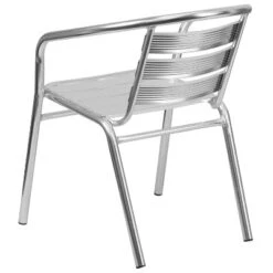 Emma And Oliver 4 Pack Heavy Duty Commercial Aluminum Indoor-Outdoor Slat-Back Stack Chair -Emma And Oliver GUEST 0560a3c0 146f 4d52 ab50 f1a2353dcdca