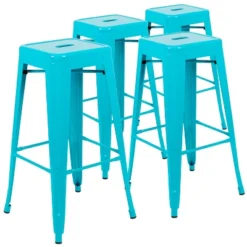 Emma And Oliver 4 Pack 30" High Metal Indoor Bar Stool - Stackable Stool -Emma And Oliver GUEST 073f09cc 704c 4510 9e22 fa24c1856aad