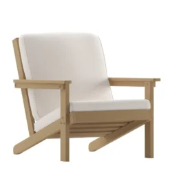 Emma And Oliver All-Weather Polyresin Adirondack Club Chair With Deep Seat And Comfortable Back & Seat Cushions -Emma And Oliver GUEST 0990d730 5cc3 4825 bcb2 a282d2b6f1d5