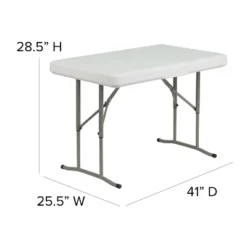 Emma And Oliver 3 Piece Portable Plastic Folding Bench And Table Set -Emma And Oliver GUEST 099bf028 73fd 4fcc b7ca 8524b07d08b2