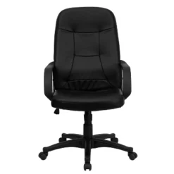 Emma And Oliver High Back Black Glove Vinyl Executive Swivel Office Chair With Arms -Emma And Oliver GUEST 09ed70ef a08c 4915 84c5 5cae5aad2301