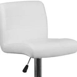 Emma And Oliver Swivel Rolled Seat Adjustable Height Barstool With Chrome Base -Emma And Oliver GUEST 0a083a09 7479 4282 aca0 c5a627a609d6