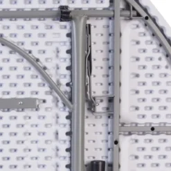 Emma And Oliver 5.89-Foot Round Bi-Fold Granite White Plastic Banquet Folding Table With Handle -Emma And Oliver GUEST 0ba8b7ad 6a6e 4729 b3ba 3d06d527cca7