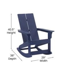 Emma And Oliver Modern All-Weather Poly Resin Adirondack Rocking Chair For Indoor/Outdoor Use -Emma And Oliver GUEST 0bd9b162 68d4 43be a59c 58cf2f166c2b