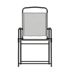 Emma And Oliver Set Of 2 Textilene Folding Sling Style Patio Chairs With Armrests -Emma And Oliver GUEST 0cc226ab b055 4f10 b279 c8452adbef8e