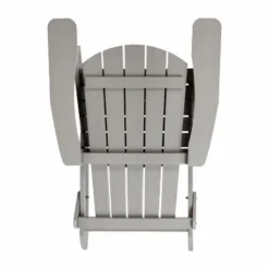 Emma And Oliver All-Weather Poly Resin Folding Adirondack Chair - Patio Chair -Emma And Oliver GUEST 0e522771 6bf5 4df7 b0cf 76f55747f98a