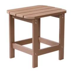 Emma And Oliver Indoor/Outdoor Polyresin Adirondack Side Table For Porch, Patio, Or Sunroom -Emma And Oliver GUEST 0ecf6610 c5b9 44e4 8dbe 16fd4767d886