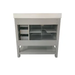 Emma And Oliver Bathroom Vanity, Single Sink Cabinet With 2 Soft Close Doors, Open Shelf And 3 Drawers, Carrara Marble Finish Countertop 20 Emma And Oliver Bathroom Vanity, Single Sink Cabinet With 2 Soft Close Doors, Open Shelf And 3 Drawers, Carrara Marble Finish Countertop -Emma And Oliver GUEST 0f16a772 6f83 4e43 8c34 af70f703ecc7