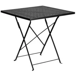 Emma And Oliver Commercial Grade 28" Square Colorful Metal Garden Patio Folding Patio Table -Emma And Oliver GUEST 1030ee1c 4888 4843 9fce 65f8beabe7ac