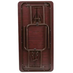 Emma And Oliver 4-Foot Mahogany Melamine Laminate Folding Banquet Table 14 Emma And Oliver 4-Foot Mahogany Melamine Laminate Folding Banquet Table -Emma And Oliver GUEST 108c796a 6b07 4d5d a244 f90042e2b408