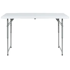 Emma And Oliver 4-Foot Height Adjustable Bi-Fold Granite White Plastic Folding Tables 16 Emma And Oliver 4-Foot Height Adjustable Bi-Fold Granite White Plastic Folding Tables -Emma And Oliver GUEST 11013217 43e3 4629 b70e 56c7981825d5