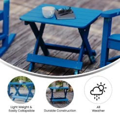 Emma And Oliver Portable Folding HDPE Adirondack Side Table For Indoor/Outdoor Use 18 Emma And Oliver Portable Folding HDPE Adirondack Side Table For Indoor/Outdoor Use -Emma And Oliver GUEST 11407629 087e 4427 a7aa 735c36438fd5