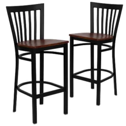 Emma And Oliver 2 Pack School House Back Metal Restaurant Barstool -Emma And Oliver GUEST 1191f547 ada8 430e 934a 1cd28a52ef64