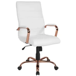 Emma And Oliver High Back Executive Swivel Office Chair With Metal Frame And Arms -Emma And Oliver GUEST 11a858f5 1d9f 4565 ab49 51ee6987d674