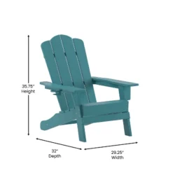 Emma And Oliver Adirondack Chair With Cup Holder, Weather Resistant HDPE Adirondack Chair -Emma And Oliver GUEST 11de2e50 c207 4730 9d02 31c256df651b