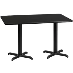 Emma And Oliver 30"x60" Rectangular Laminate Table With 22"x22" Table Height Bases -Emma And Oliver GUEST 122e25bd 6779 4d53 a6df dc73fed05f52