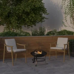 Emma And Oliver 22" Round Wood Burning Outdoor Portable Firepit With Mesh Spark Screen And Poker -Emma And Oliver GUEST 1268b038 07e6 4bd1 a5c9 db6e098ea09d