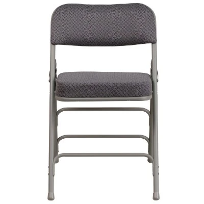 Emma And Oliver 2 Pack Premium Curved Triple Braced & Hinged Fabric Upholstered Metal Folding Chair 7 Emma And Oliver 2 Pack Premium Curved Triple Braced & Hinged Fabric Upholstered Metal Folding Chair - Image 7