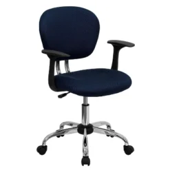 Emma And Oliver Mid-Back Mesh Padded Swivel Task Office Chair With Chrome Base And Arms -Emma And Oliver GUEST 12e19858 c7db 4b4a 897e 8a8728e0ff13