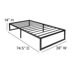 Emma And Oliver 14" Platform Bed Frame & 10" Mattress In A Box - No Box Spring Required -Emma And Oliver GUEST 1338ecff acc1 46f2 9dfe 16a140f1387a