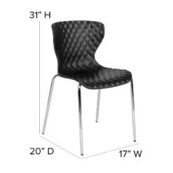Emma And Oliver Contemporary Design Accent Dining Plastic Stack Chair -Emma And Oliver GUEST 1379814a 7f73 42a0 a52a 755c10da988b