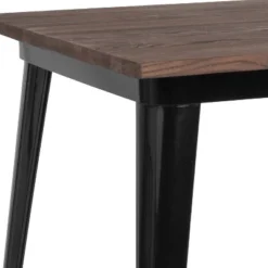 Emma And Oliver 31.5" Square Wood/Metal Indoor Bar Height Table