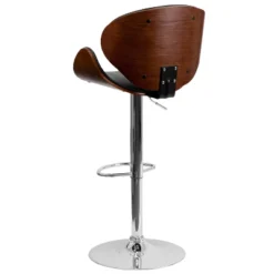 Emma And Oliver Bentwood Adjustable Height Barstool With Curved Vinyl Seat/Back -Emma And Oliver GUEST 13aa3844 997b 4e95 b940 2c26fa93dc26