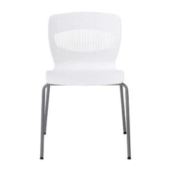 Emma And Oliver Heavy Duty 770 Lb. Capacity Ergonomic Polypropylene Stack Chair With Lumbar Support And Steel Frame -Emma And Oliver GUEST 1495a8a1 f519 47b7 a6e8 516126016187