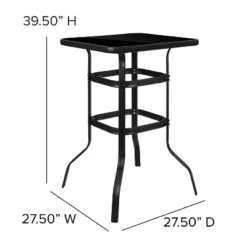 Emma And Oliver 3 Piece Outdoor Bar Height Set-Glass Patio Bar Table-All-Weather Barstools -Emma And Oliver GUEST 151d812b 27b8 4511 9a40 d62fc7276a0e 1