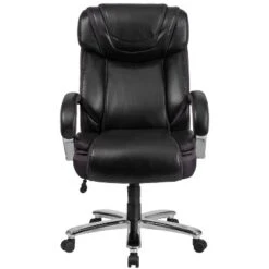 Emma And Oliver 500 Lb. Big & Tall Black LeatherSoft Ergonomic Office Chair With Extra Wide Seat -Emma And Oliver GUEST 1573eb1e a600 494b b5ae 4e1587eddb19