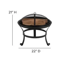 Emma And Oliver Harmon Set Of 4 Harmon Modern All-Weather White Poly Resin Adirondack Rocking Chairs With A Wood Burning Fire Pit For Outdoor Use -Emma And Oliver GUEST 1574d027 495c 47b3 9e8c df7eef5d7d51