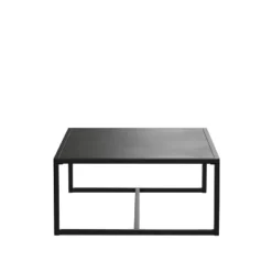 Emma And Oliver All-Weather Commercial Grade Indoor/Outdoor Steel Patio Coffee Table In Black -Emma And Oliver GUEST 15bced6c 2d3e 46d5 83af b2bb2361f365