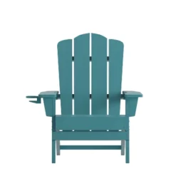 Emma And Oliver Adirondack Chair With Cup Holder, Weather Resistant HDPE Adirondack Chair -Emma And Oliver GUEST 161478d6 4a27 4179 9290 971848a7d64d