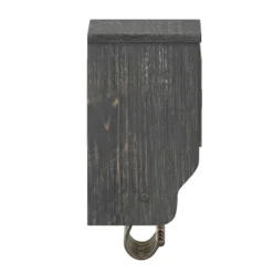 Emma And Oliver Rustic Country Wall Mounted Shelf With 5 Adjustable Sliding Hooks And Three Wire Storage Baskets -Emma And Oliver GUEST 16b538c1 bf78 4179 afbf a85e360caed0