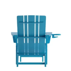 Emma And Oliver Set Of 2 Adirondack Chairs With Cup Holders And Pull Out Ottoman, All-Weather HDPE Indoor/Outdoor Lounge Chairs -Emma And Oliver GUEST 17618f62 e163 4f6d b7eb 617c85a13fc5