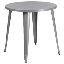 Emma And Oliver Commercial Grade 30" Round Colorful Metal Indoor-Outdoor Dining Table -Emma And Oliver GUEST 17e9256c 940c 4494 b2cf d75ee305f12b