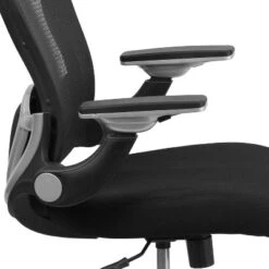Emma And Oliver Mid-Back Black Mesh Swivel Ergonomic Office Chair - Height Adjustable Flip-Up Arms -Emma And Oliver GUEST 18ce22c0 189c 4d97 b585 21fe1d6ae032