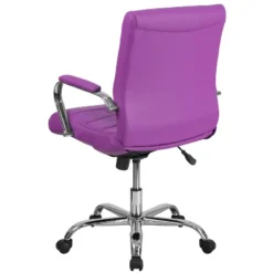 Emma And Oliver Mid-Back Vinyl Executive Swivel Office Chair With Chrome Base And Arms -Emma And Oliver GUEST 193c25e2 8a9a 4704 84be e604c3145d95