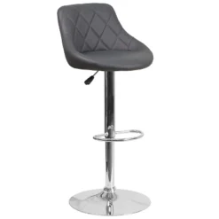 Emma And Oliver Bucket Seat Adjustable Height Barstool With Diamond Pattern Back -Emma And Oliver GUEST 19809d29 31f0 440a 9673 64121fc1e652