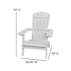 Emma And Oliver Set Of 2 Indoor/Outdoor Folding Adirondack Chairs With Side Table -Emma And Oliver GUEST 19f028ab f101 42a6 b8e8 047ff5a5f794