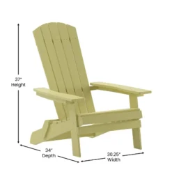 Emma And Oliver Set Of 2 Indoor/Outdoor Poly Resin Folding Adirondack Chairs, All-Weather Chairs For Porch, Patio, Or Sunroom -Emma And Oliver GUEST 1a2e7ece 14bb 44c7 97be 2ec21553ecf2 1