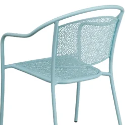 Emma And Oliver Commercial Grade Colorful Metal Patio Arm Chair With Round Back -Emma And Oliver GUEST 1a5fda53 359e 491d a6ce 07874b86f024