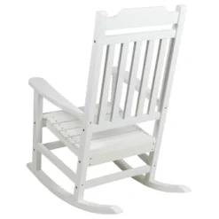 Emma And Oliver All-Weather Rocking Chair In Faux Wood - Patio And Backyard Furniture -Emma And Oliver GUEST 1abc1f7c 7398 4752 91b7 064cb7c57b05