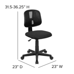 Emma And Oliver Mid-Back Mesh Swivel Task Office Chair With Pivot Back -Emma And Oliver GUEST 1c4b6ffd 84b8 4a92 a9f8 a0ef5d7a1e60
