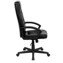 Emma And Oliver High Back Black LeatherSoft Soft Ripple Executive Swivel Office Chair - Arms -Emma And Oliver GUEST 1c5f54fb 755e 4eb8 bebf 53d8501f7533