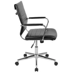 Emma And Oliver Mid-Back LeatherSoft Ribbed Executive Swivel Office Chair - Desk Chair 24 Emma And Oliver Mid-Back LeatherSoft Ribbed Executive Swivel Office Chair - Desk Chair -Emma And Oliver GUEST 1c831ffc fb2d 4eb3 9a1e bccbc54ad72d